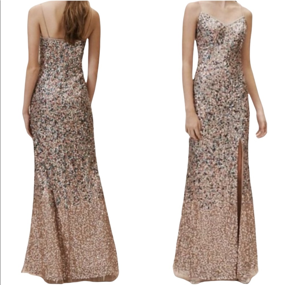 Anthropologie BHLDN Adrianna Papell Lotti Dress, Pink Multi Size 10 NWOT